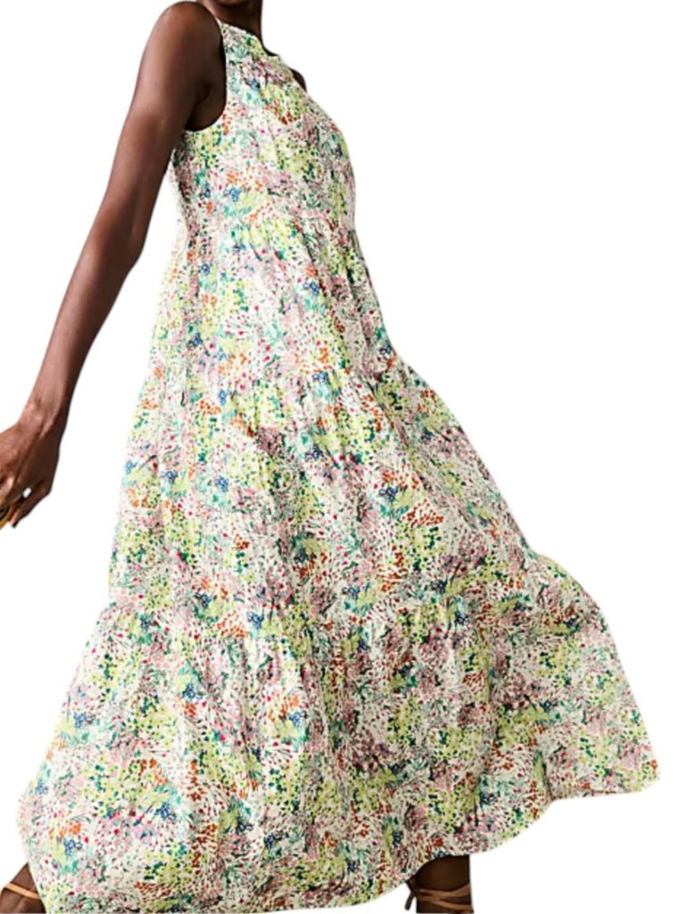 Marks and Spencer Tiered Floral Cotton Dress